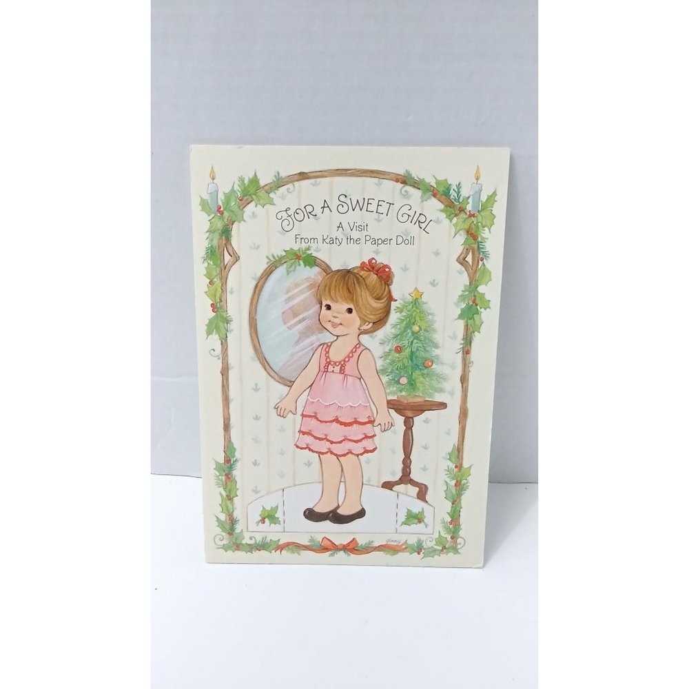 Vintage Hallmark Uncut Paperdoll Greeting Card Birthday